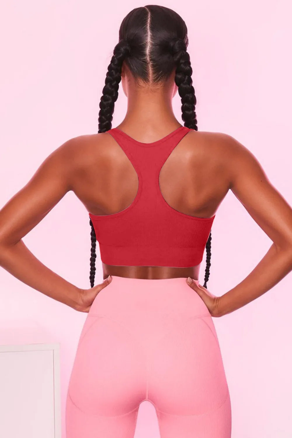 Scoop Neck Wide Strap Active Bra Carauana Store