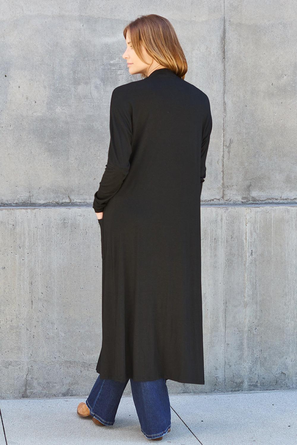Basic Bae Full Size Open Front Long Sleeve Cover Up Carauana Store