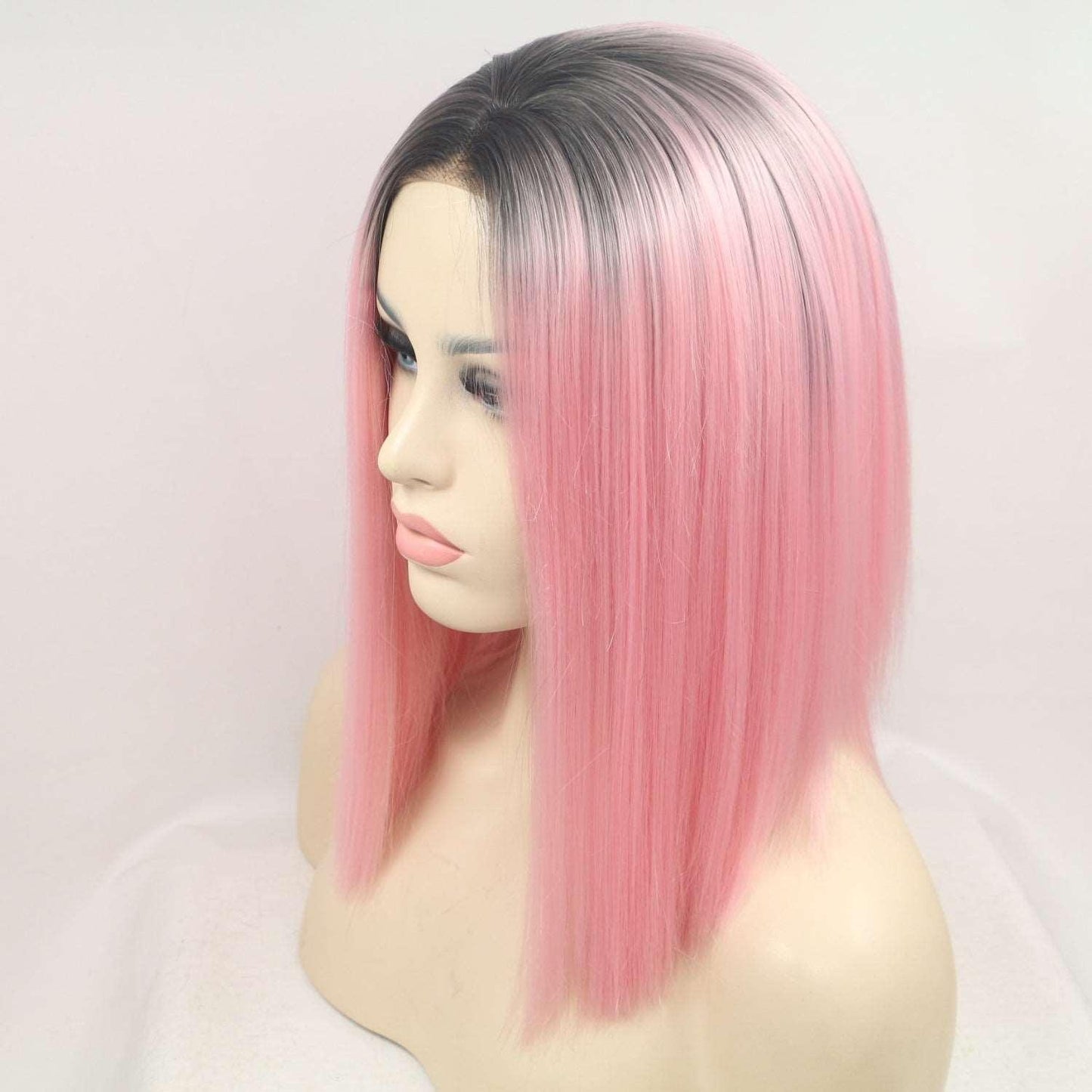 13*3" Lace Front Wigs Synthetic Mid-length Straight 12" 130% Density Carauana Store