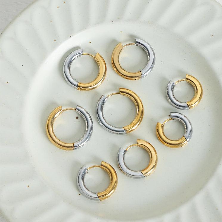 18K Gold-Plated Huggie Earrings Carauana Store