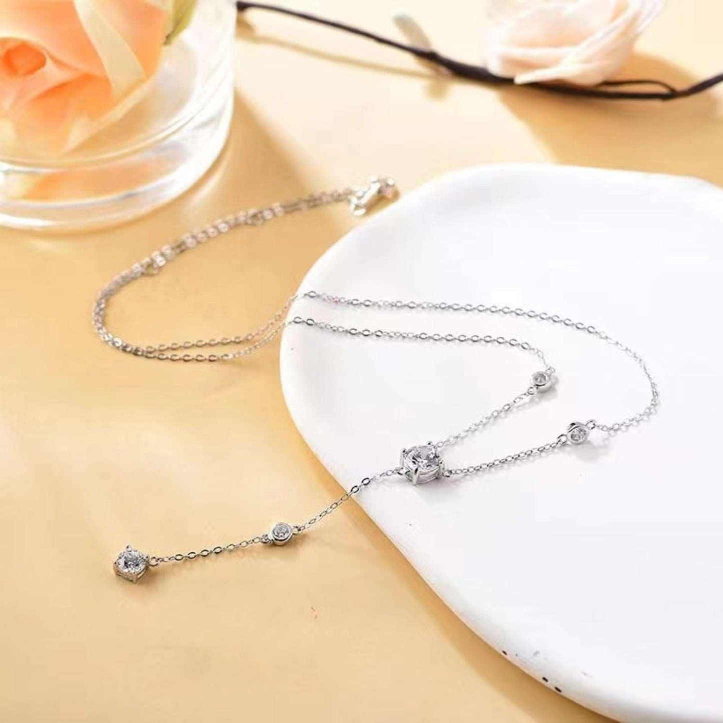 1.5 Carat Moissanite 925 Sterling Silver Necklace Carauana Store