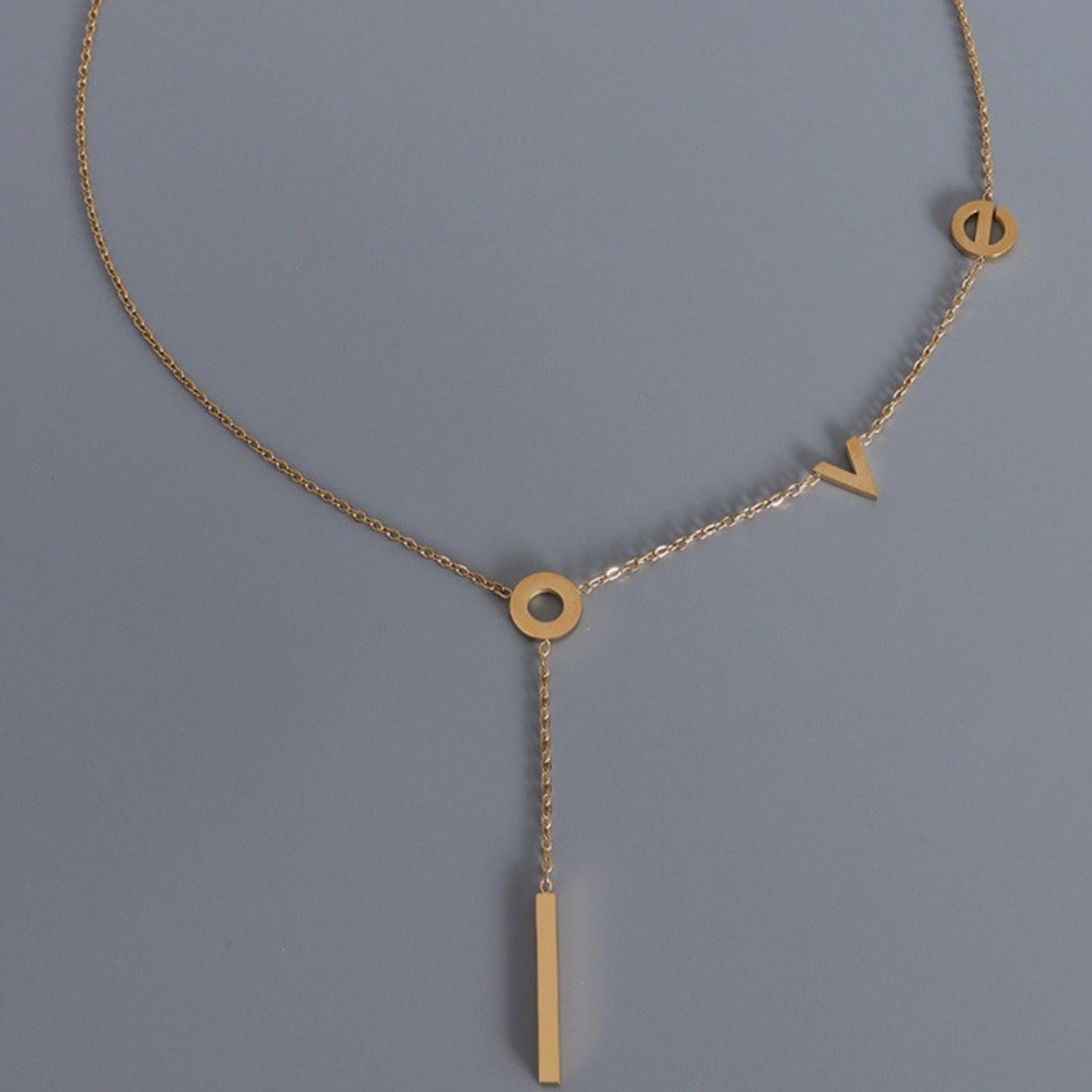 Titanium Steel Letter Necklace Carauana Store