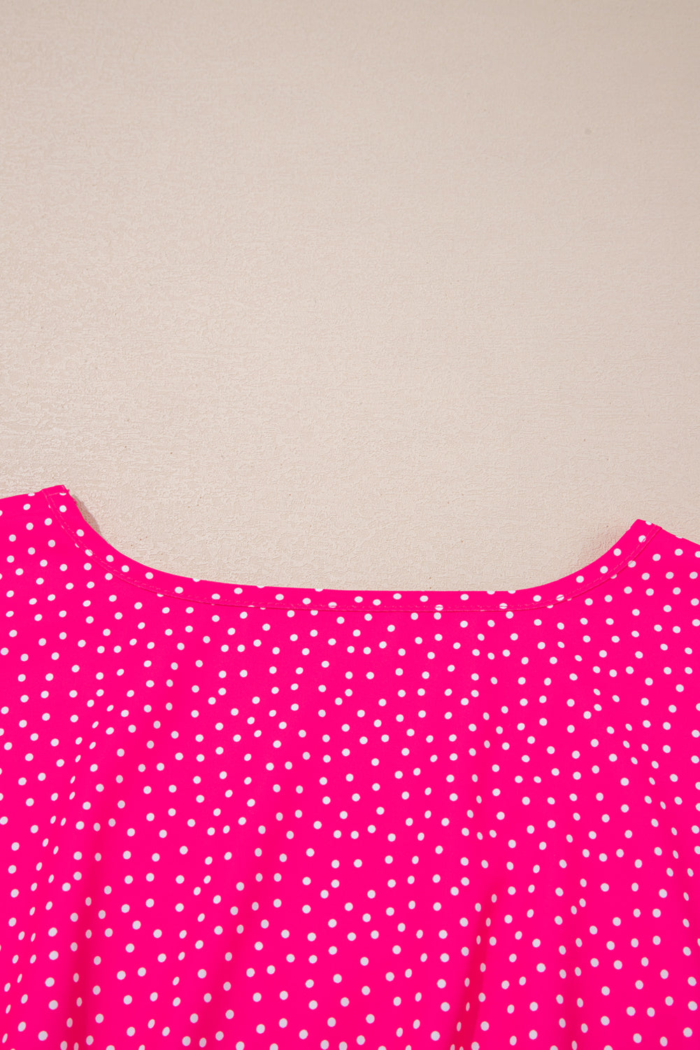 Rose Polka Dot Print Ruffled Smocked High Waist Plus Midi Dress