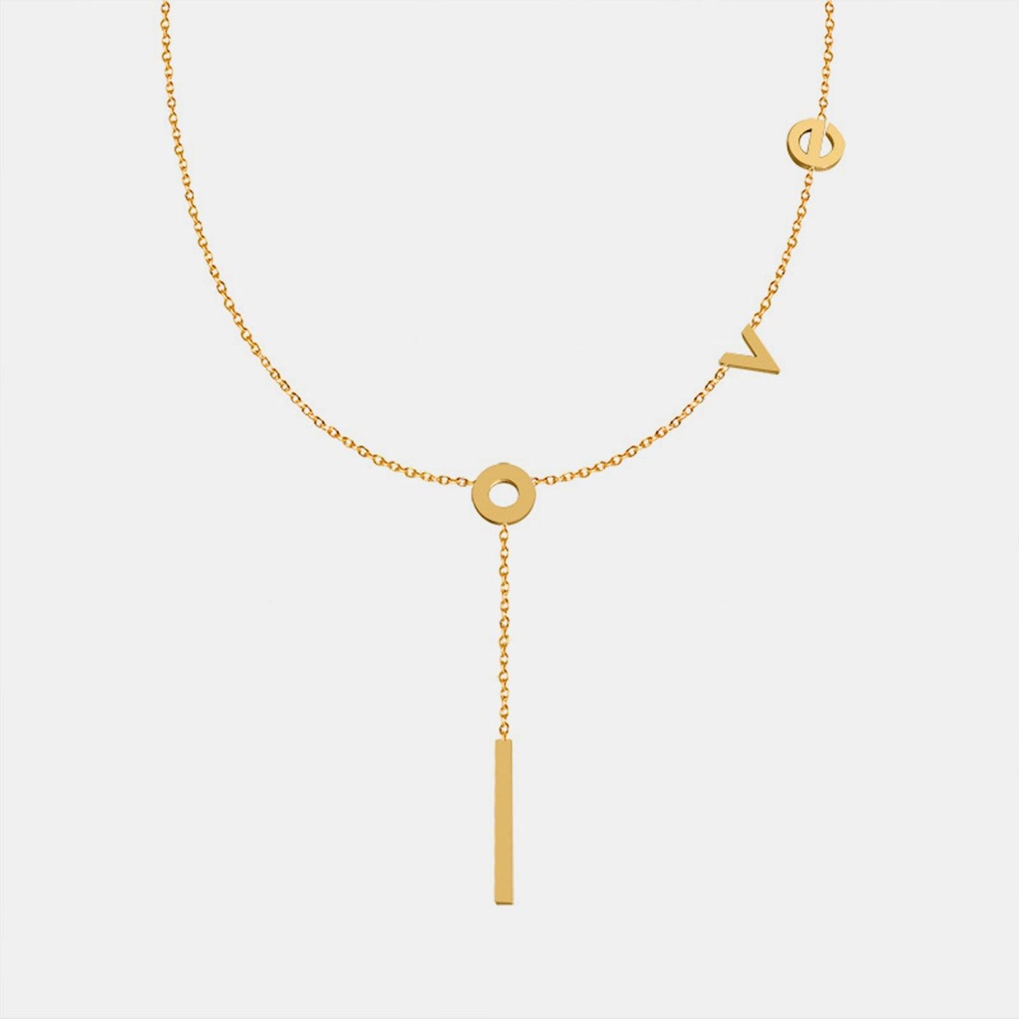 Titanium Steel Letter Necklace Carauana Store