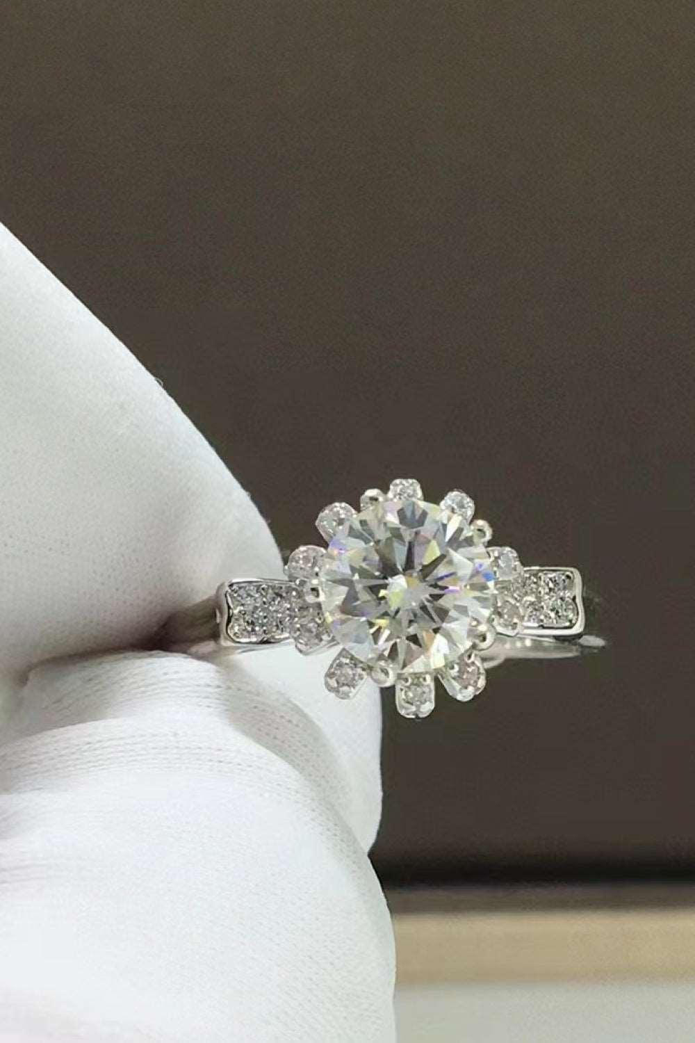 1 Carat Moissanite 925 Sterling Silver Ring Carauana Store