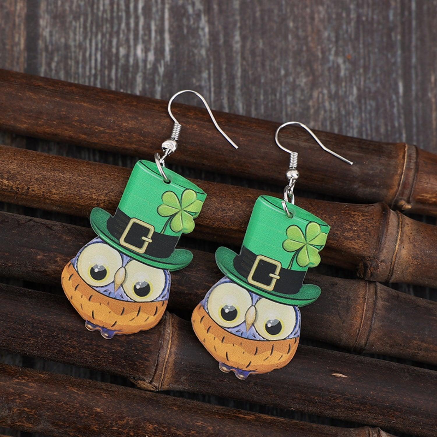 Owl Acrylic Dangle Earrings Carauana Store