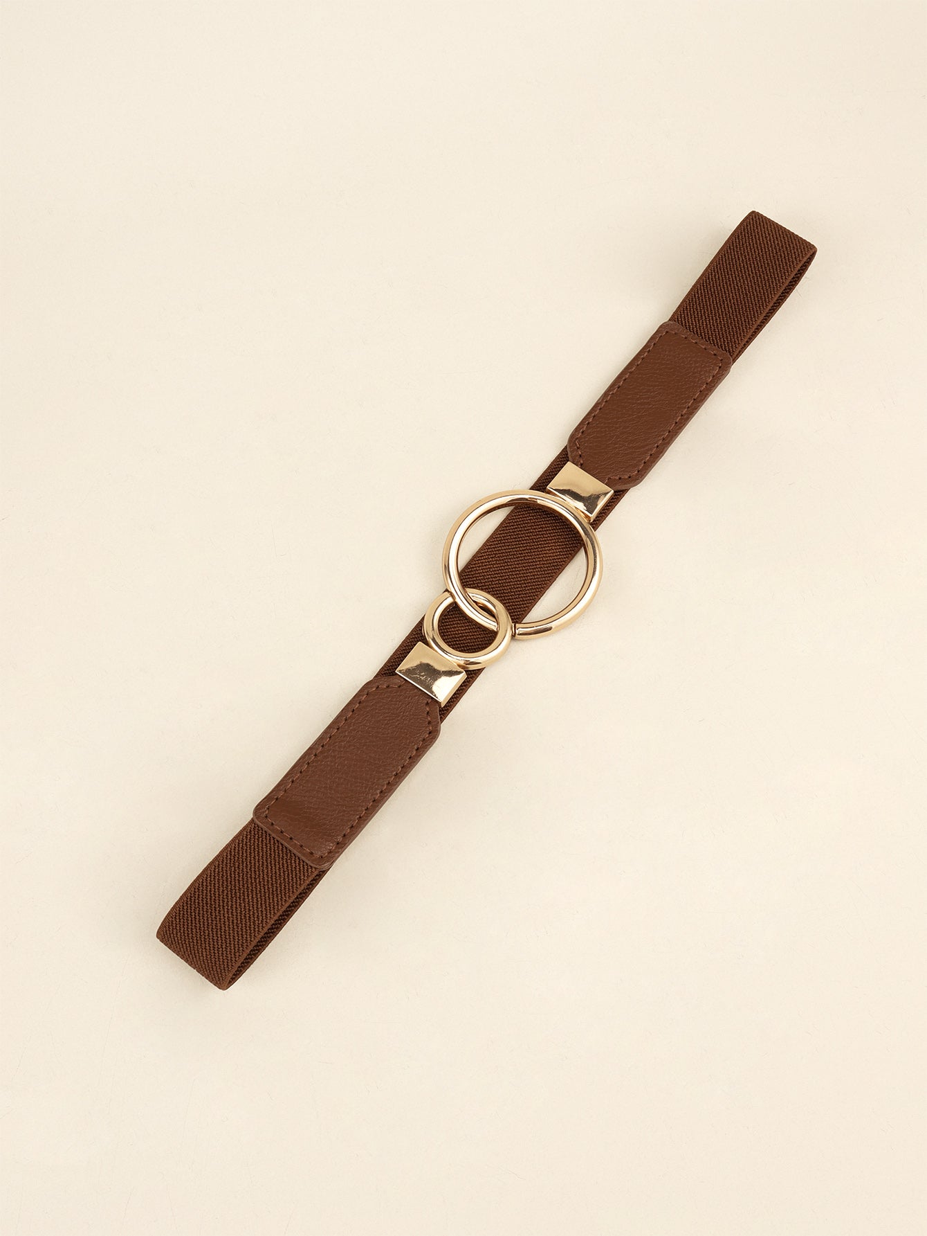 Double Ring Buckle Elastic PU Belt Carauana Store