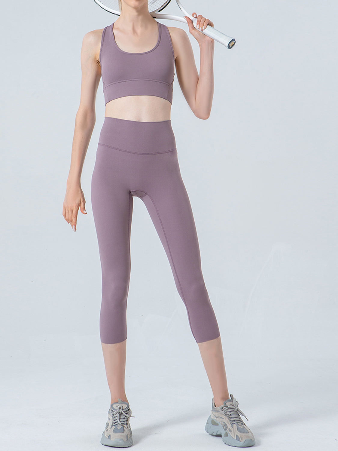Wide Waistband Cropped Sports Leggings Carauana Store