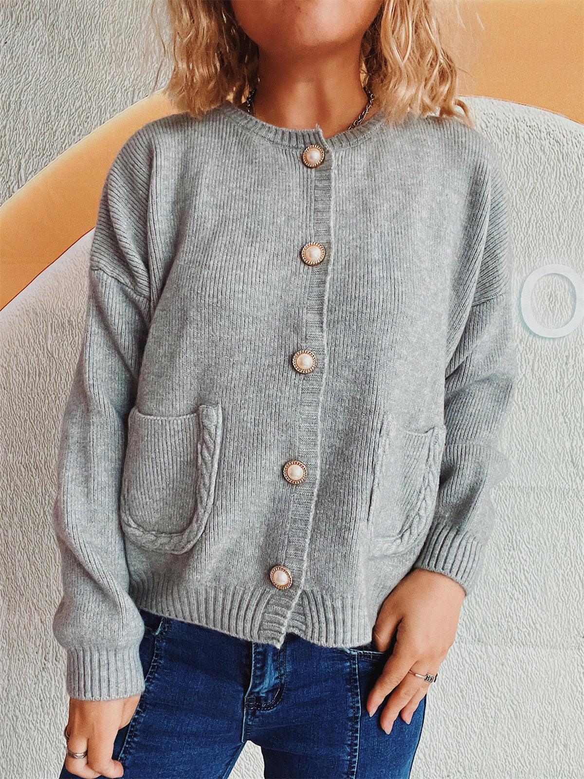Button Up Long Sleeve Cardigan