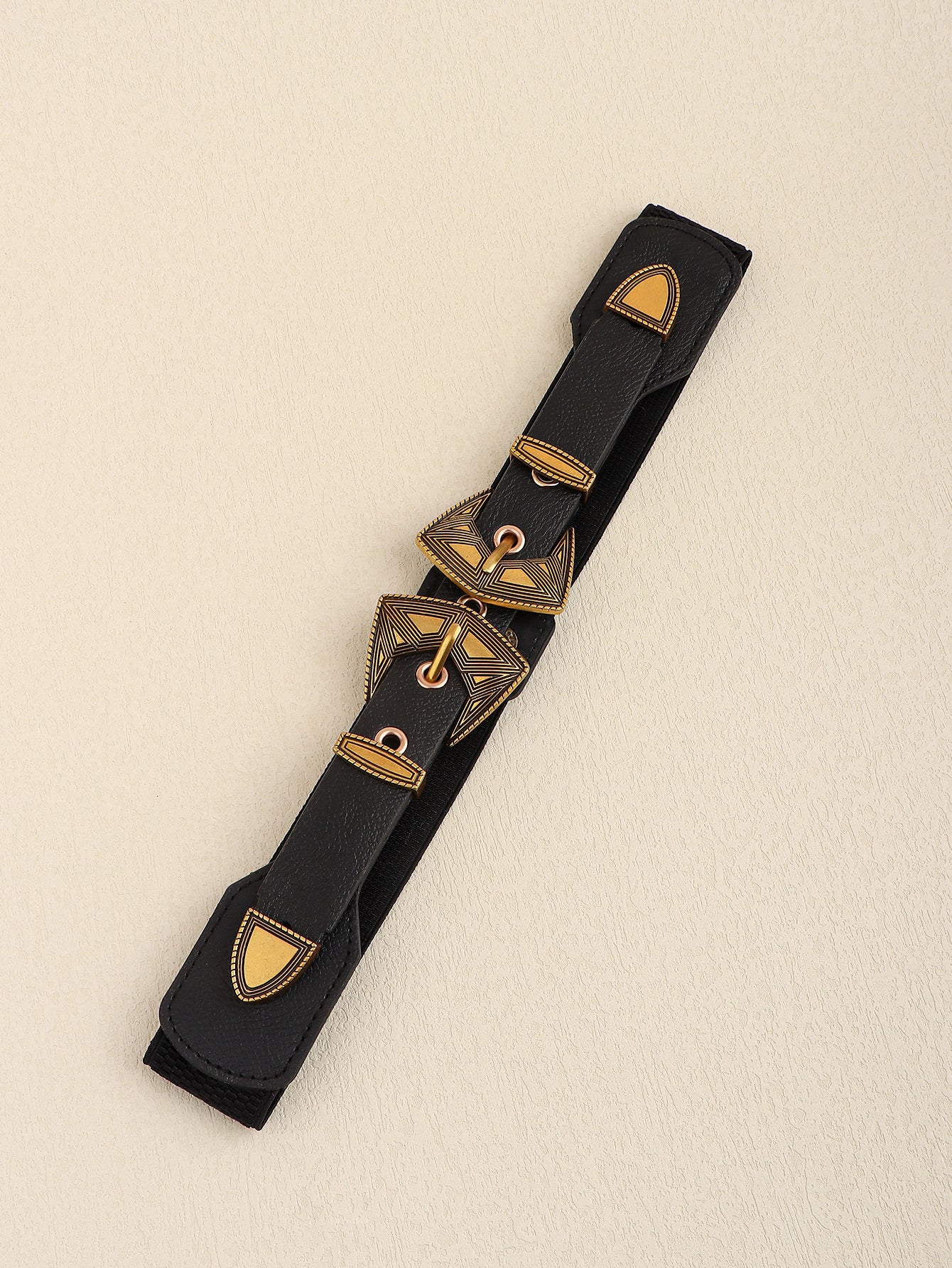 Double Buckle PU Leather Belt Carauana Store