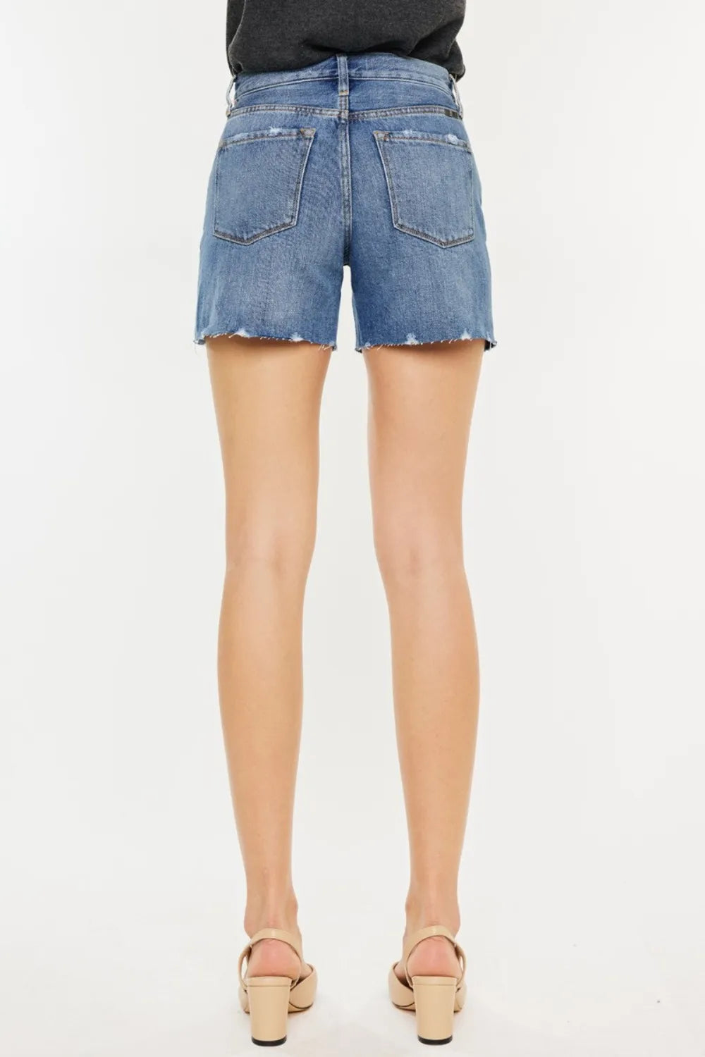 Kancan Distressed High Waist Denim Shorts Carauana Store