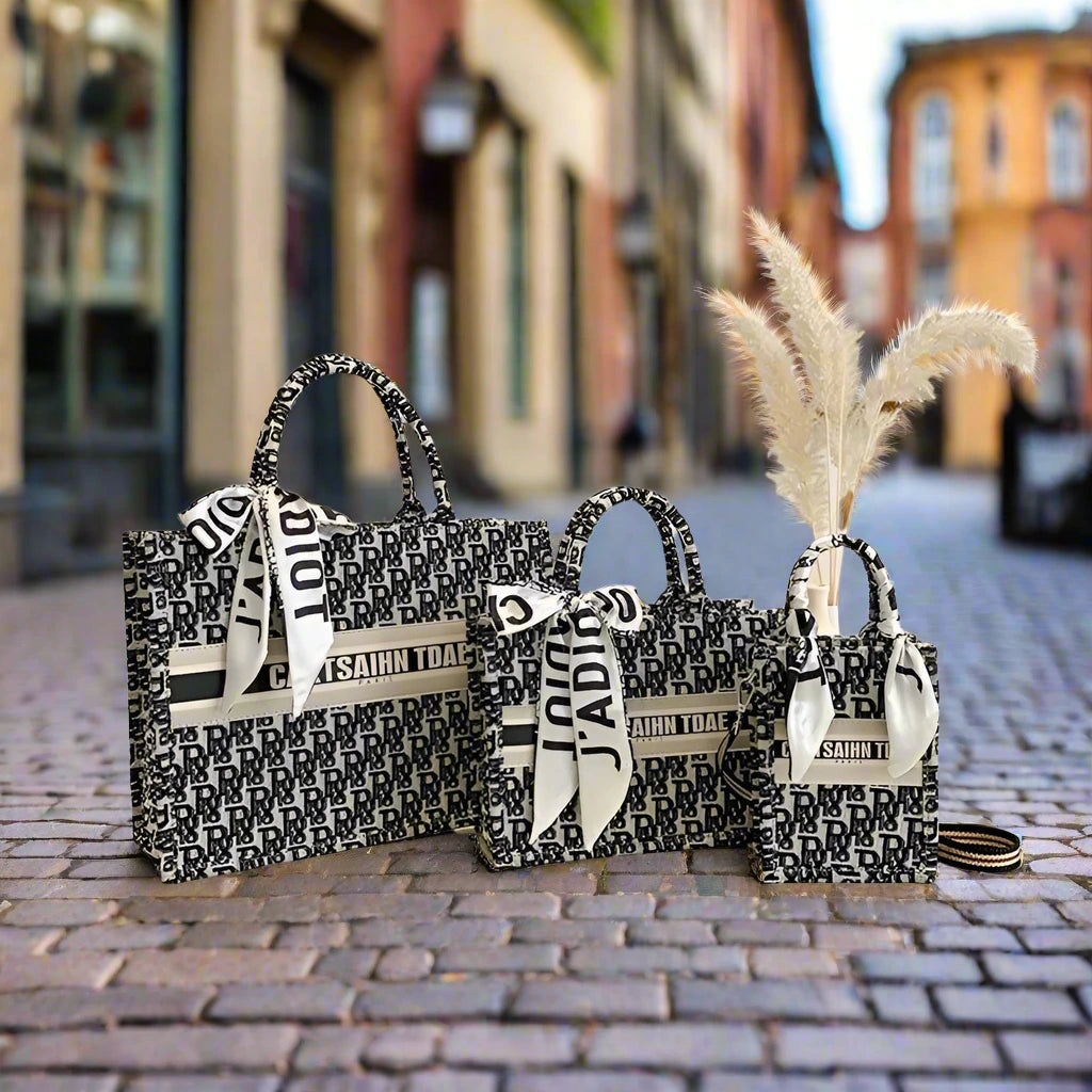 Carauana CARTSAIHN TDAE Canvas Tote Handbag | Floral Embroidery | Free Tracked Shipping | Christmas Birthday Gift Travel Accessories Carauana Store