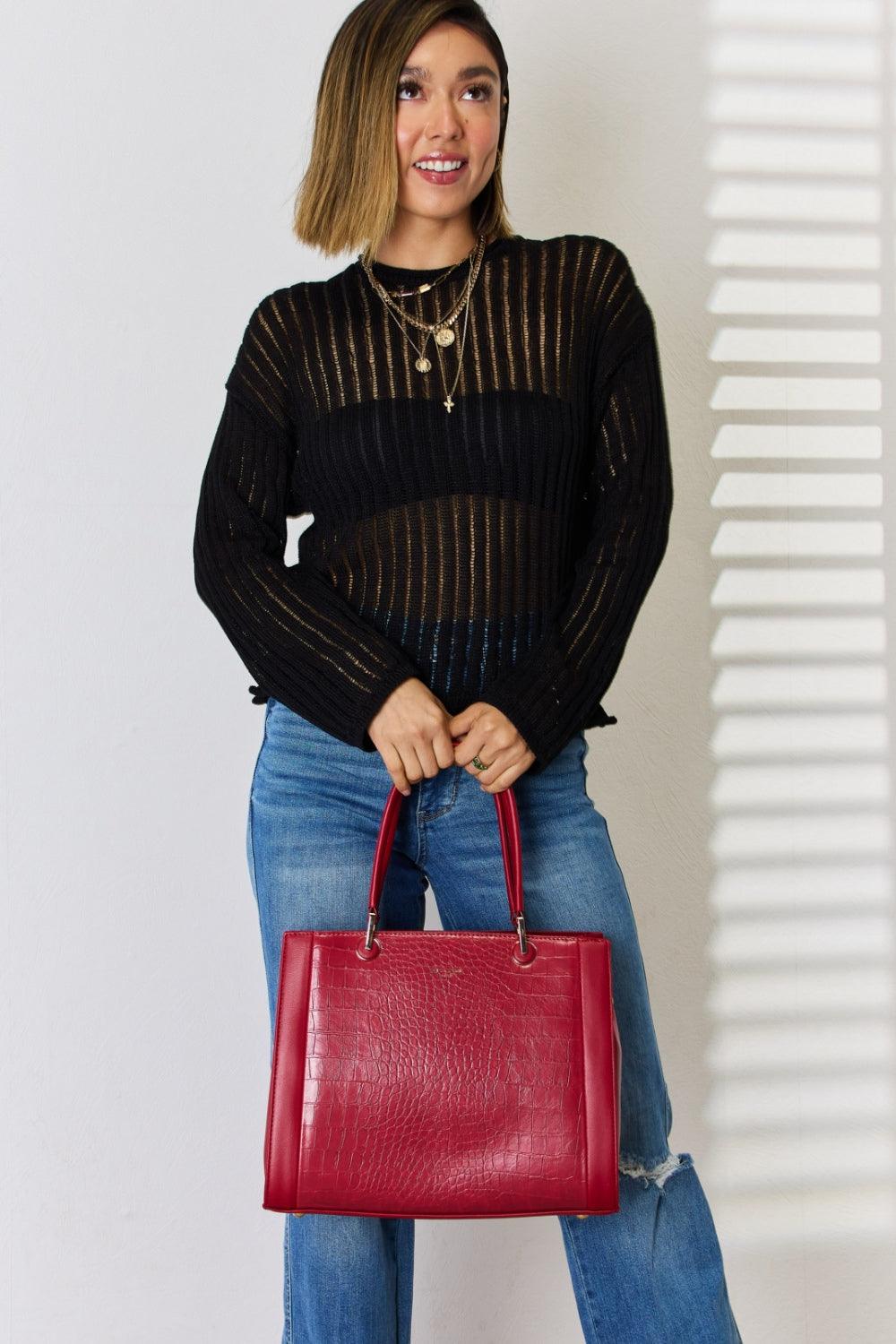 David Jones Texture PU Leather Handbag Carauana Store