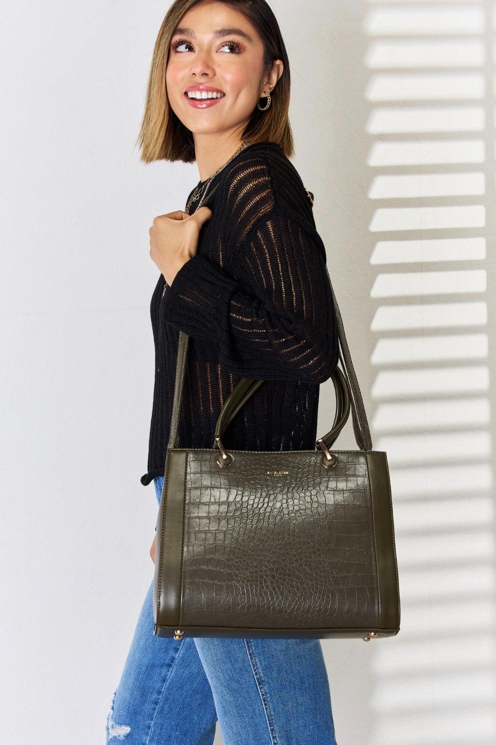 David Jones Texture PU Leather Handbag Carauana Store