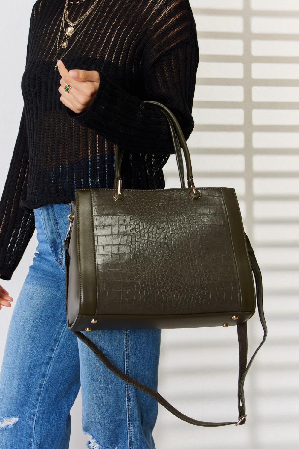 David Jones Texture PU Leather Handbag Carauana Store