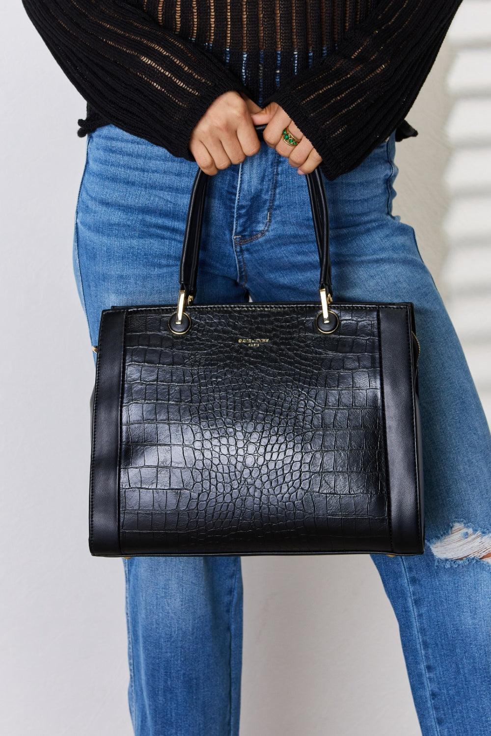 David Jones Texture PU Leather Handbag Carauana Store