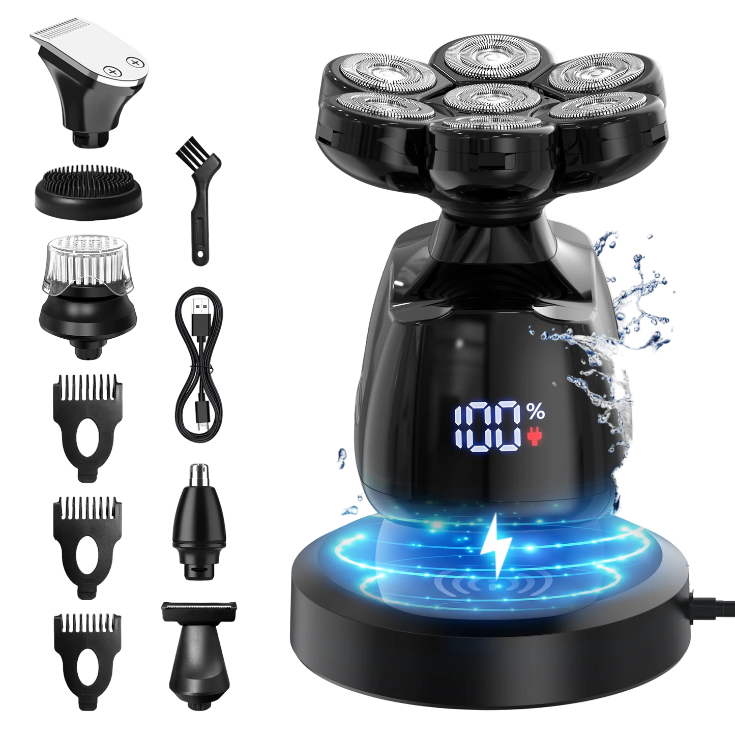 Electric_shaver_with_multiple_attachments_and_charging_base