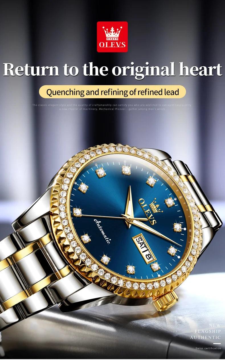 OLEVS Men's Luxury Automatic Mechanical Watch for Man with Date Display Carauana Store