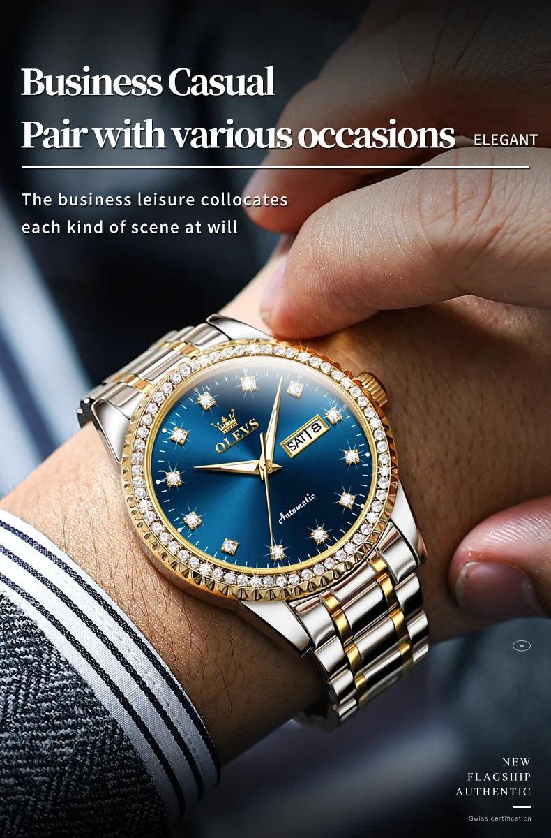 OLEVS Men's Luxury Automatic Mechanical Watch for Man with Date Display Carauana Store