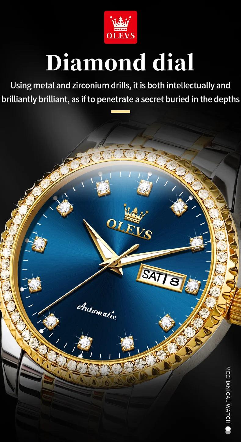 OLEVS Men's Luxury Automatic Mechanical Watch for Man with Date Display Carauana Store