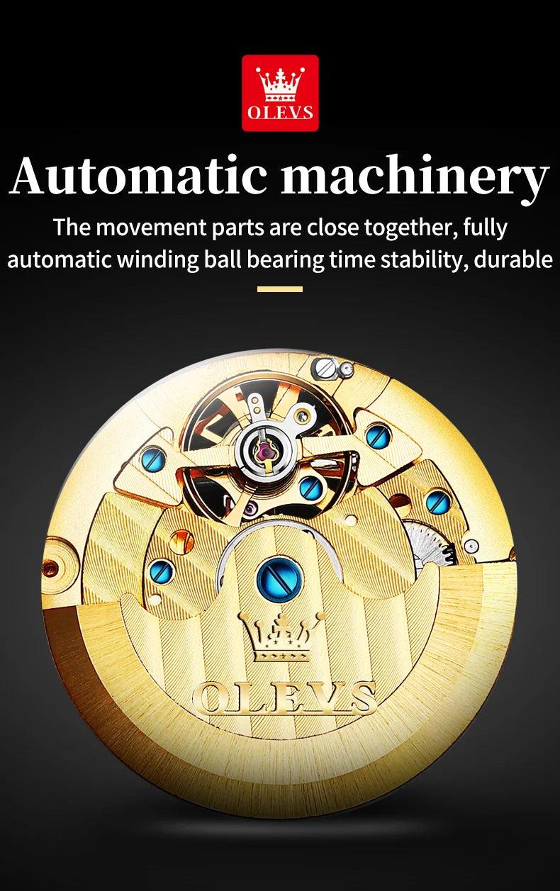 OLEVS Men's Luxury Automatic Mechanical Watch for Man with Date Display Carauana Store