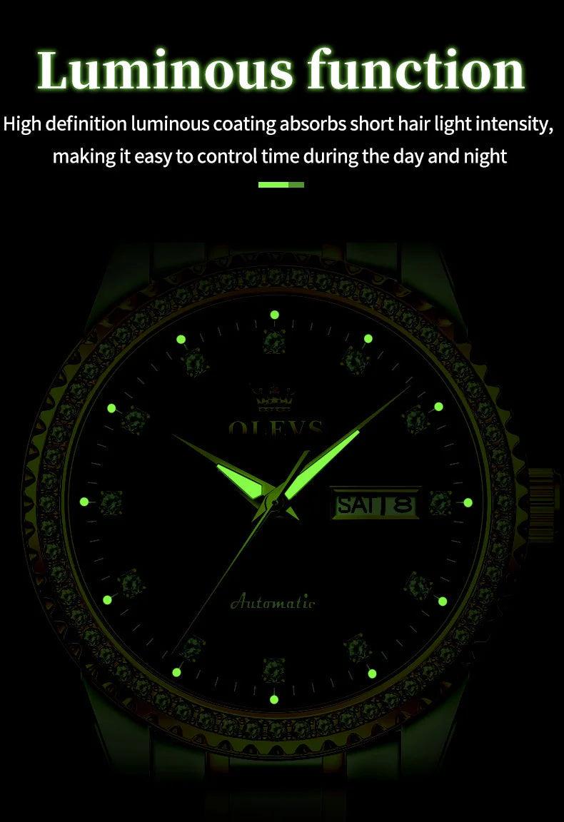 OLEVS Men's Luxury Automatic Mechanical Watch for Man with Date Display Carauana Store