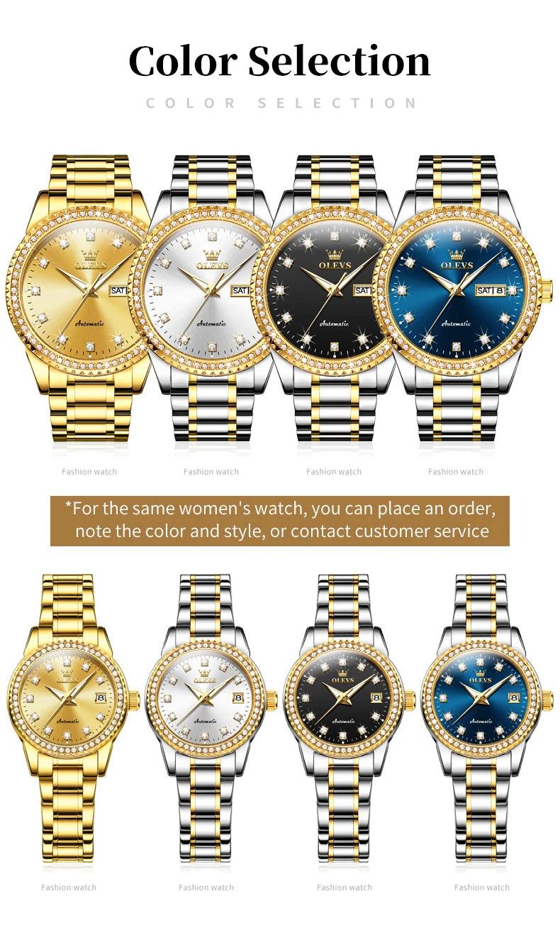 OLEVS Men's Luxury Automatic Mechanical Watch for Man with Date Display Carauana Store