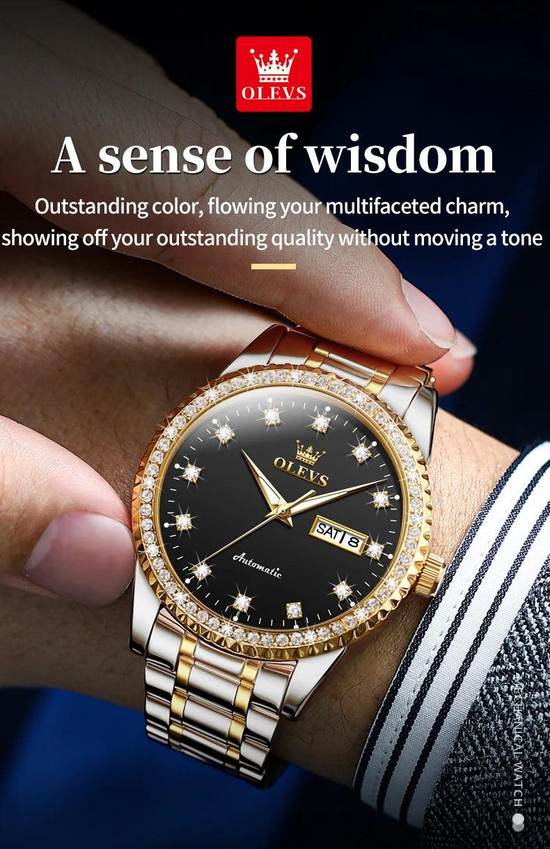 OLEVS Men's Luxury Automatic Mechanical Watch for Man with Date Display Carauana Store