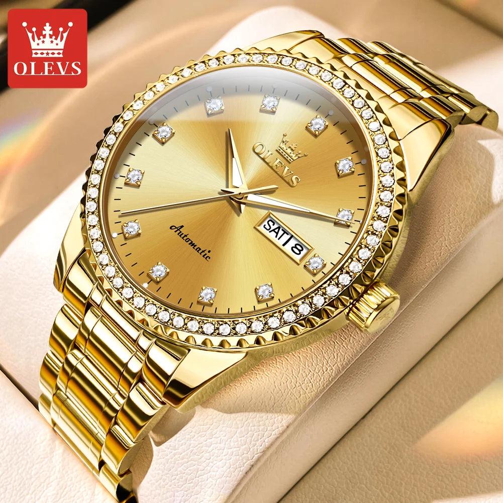 OLEVS Men's Luxury Automatic Mechanical Watch for Man with Date Display Carauana Store
