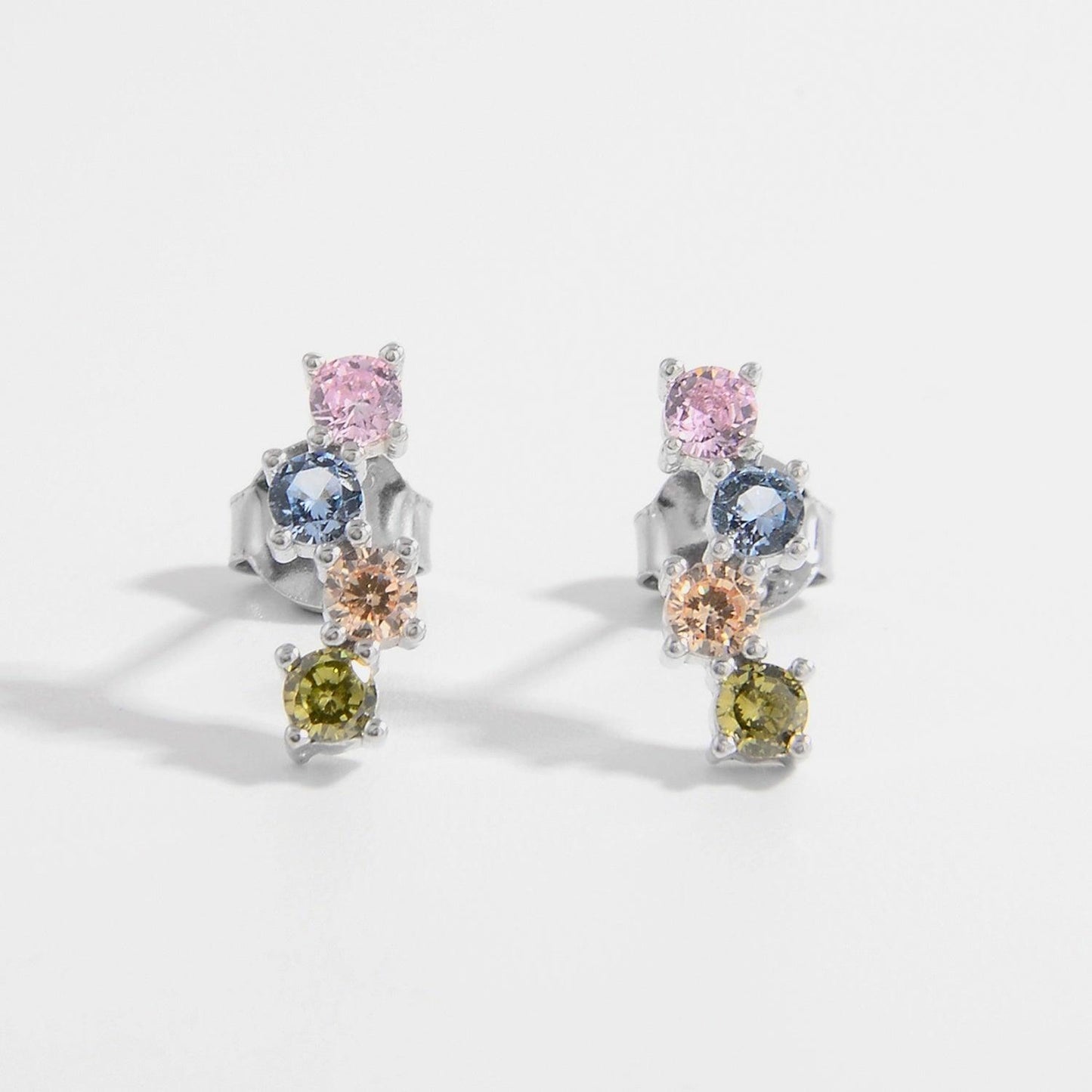 925 Sterling Silver Inlaid Zircon Earrings Carauana Store