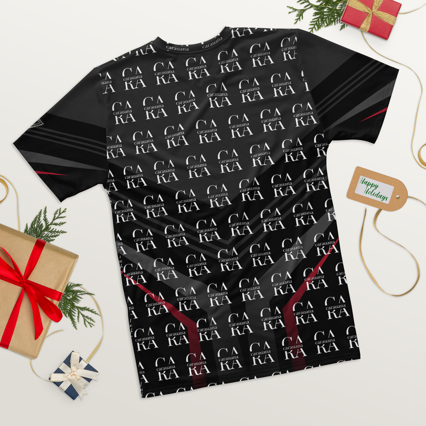 CaRaUaNa Men's t-shirt black Elegant Carauana Store