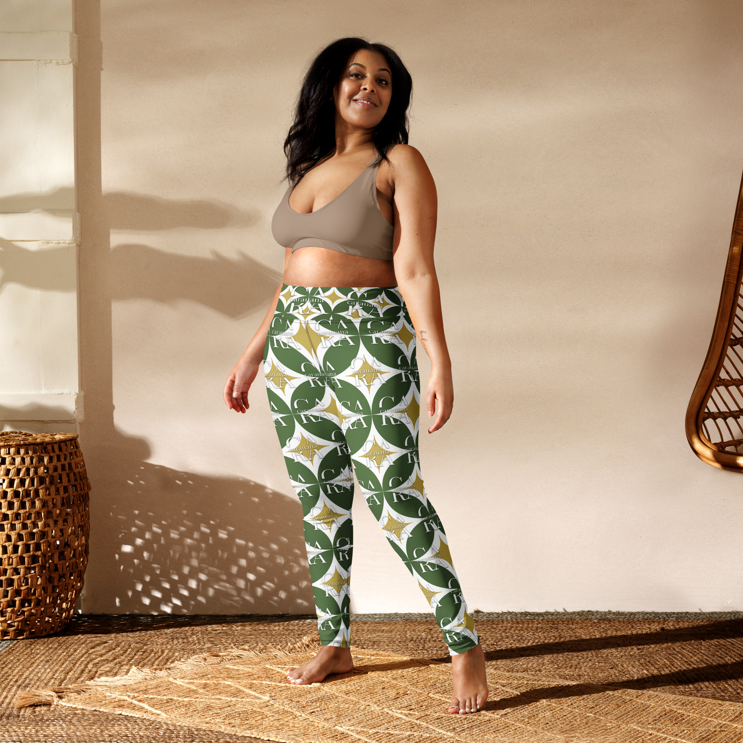 CaRaUaNa Leggings SPORT Pattern Green Carauana Store