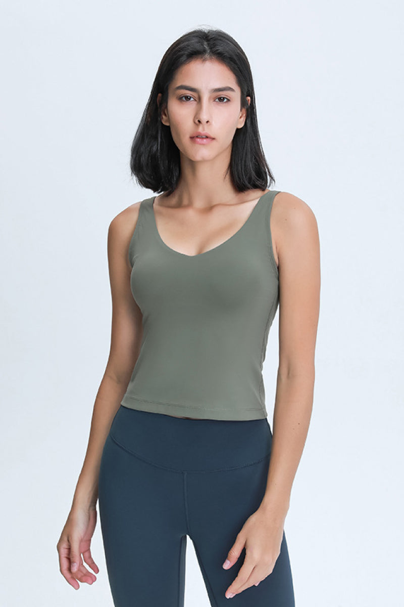 Millennia V Neck Active Tank Carauana Store
