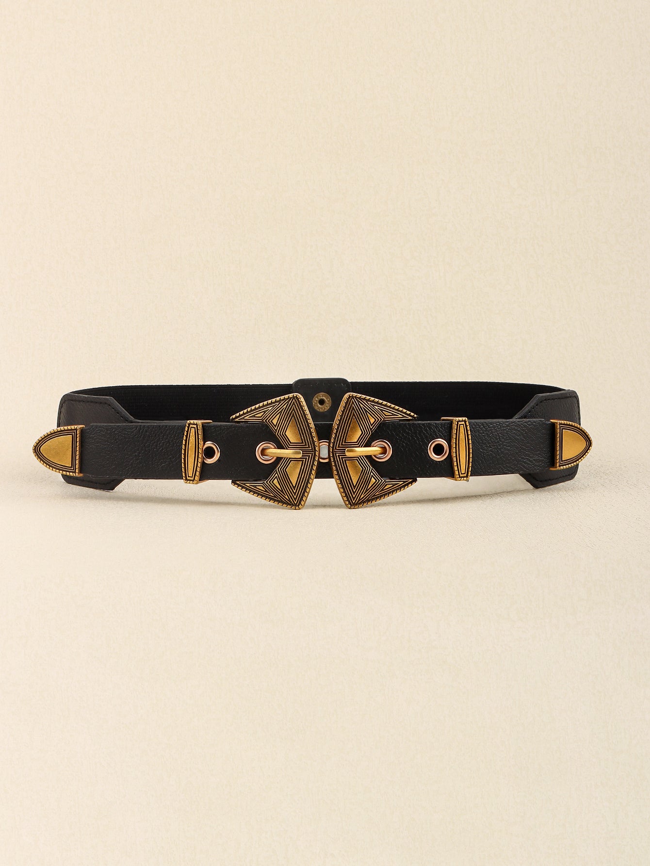 Double Buckle PU Leather Belt Carauana Store