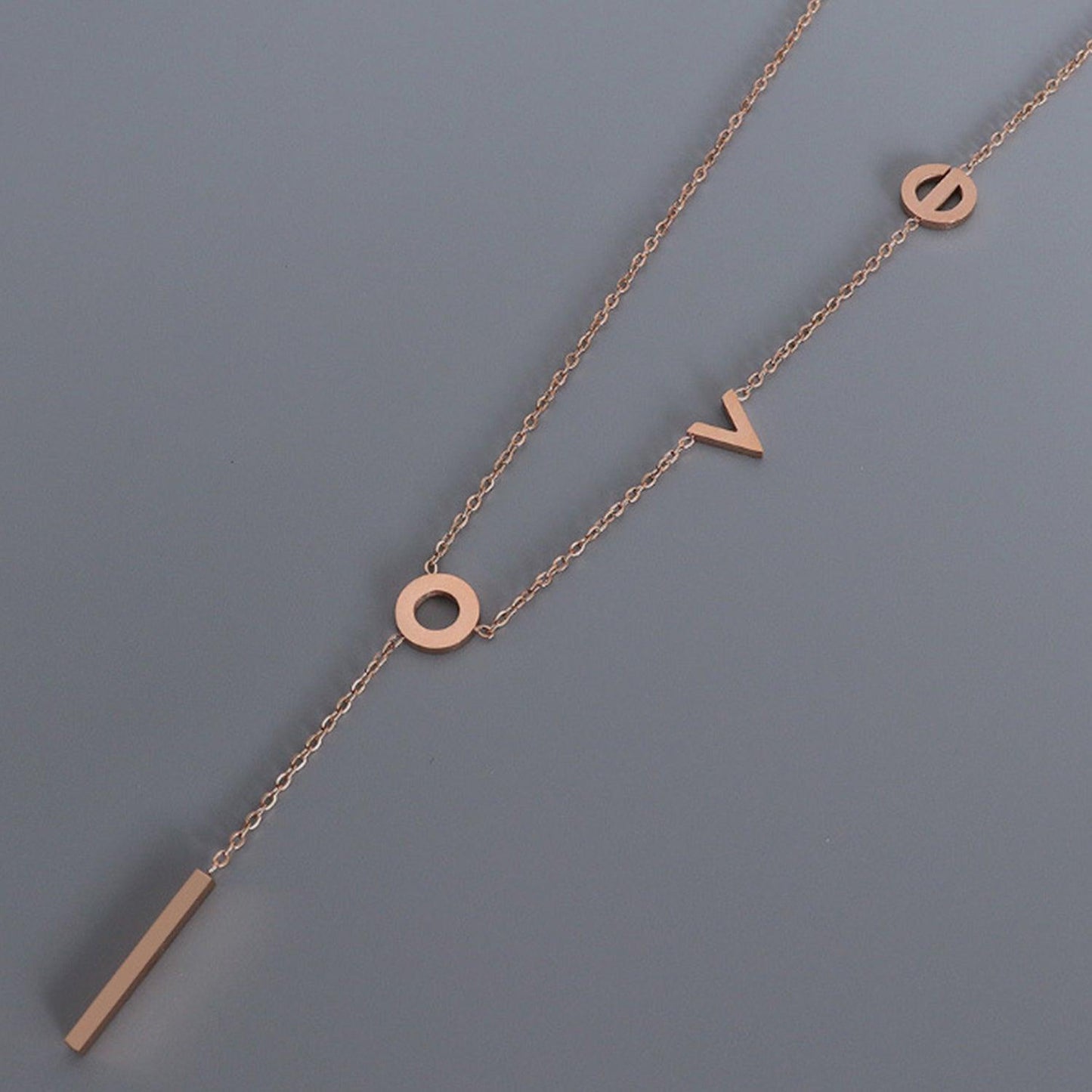 Titanium Steel Letter Necklace Carauana Store