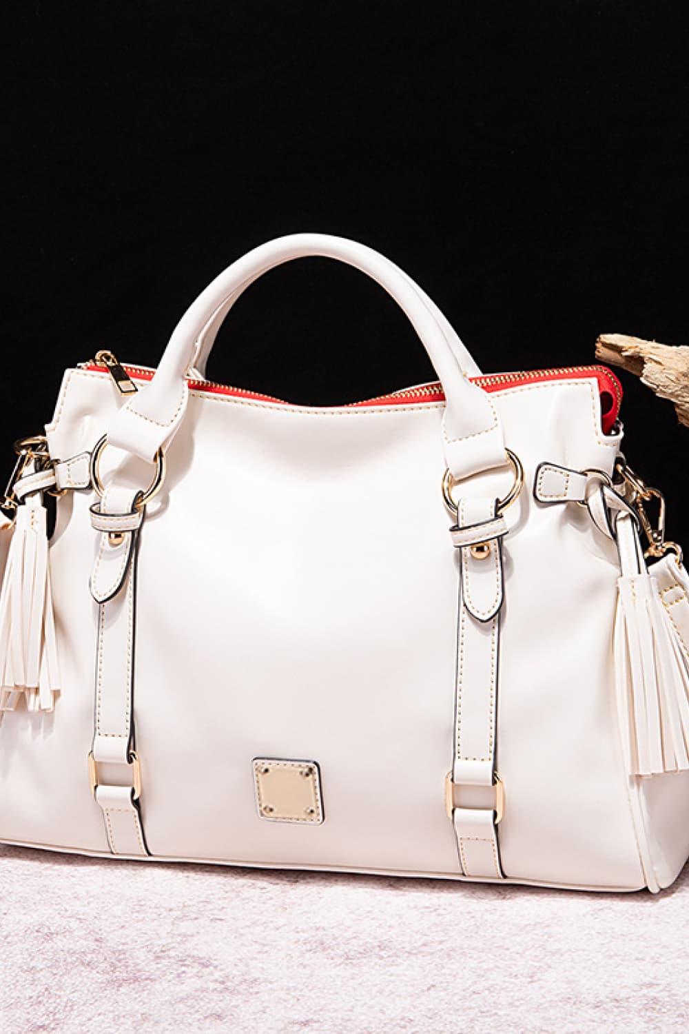 PU Leather Handbag with Tassels Carauana Store