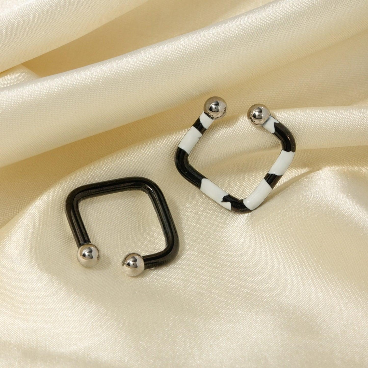 Stainless Steel Oil Drip Cuff Earrings Carauana Store