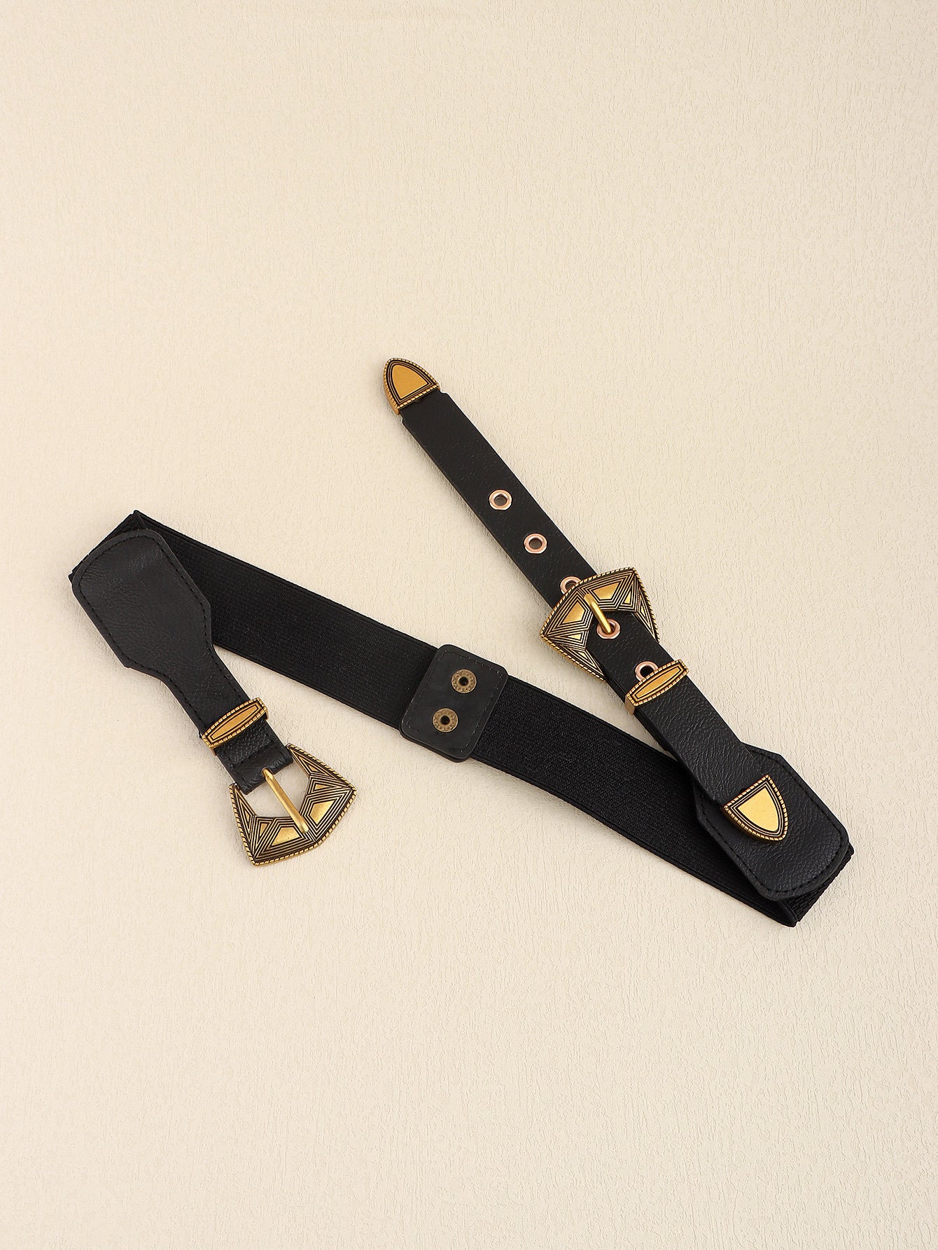 Double Buckle PU Leather Belt Carauana Store