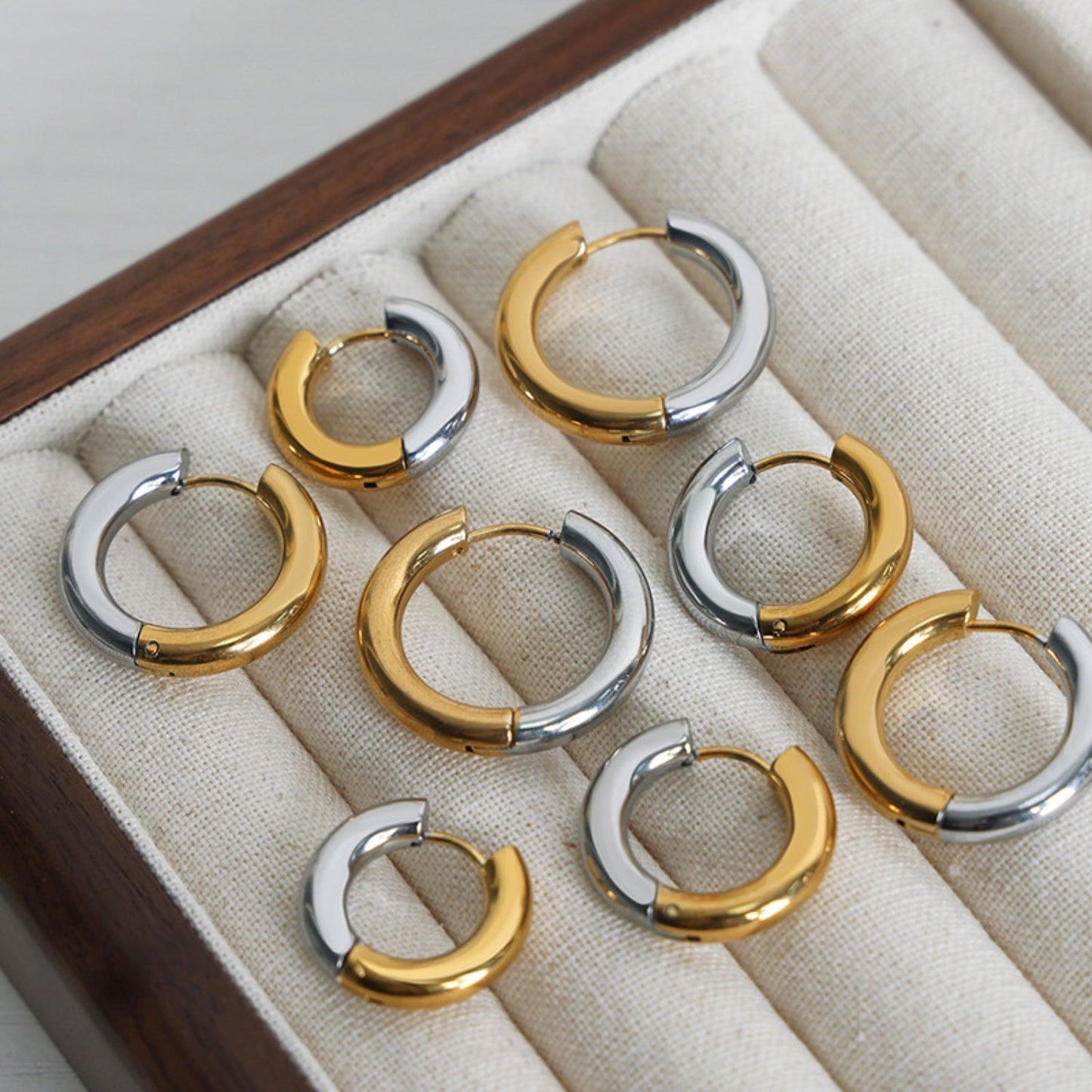 18K Gold-Plated Huggie Earrings Carauana Store