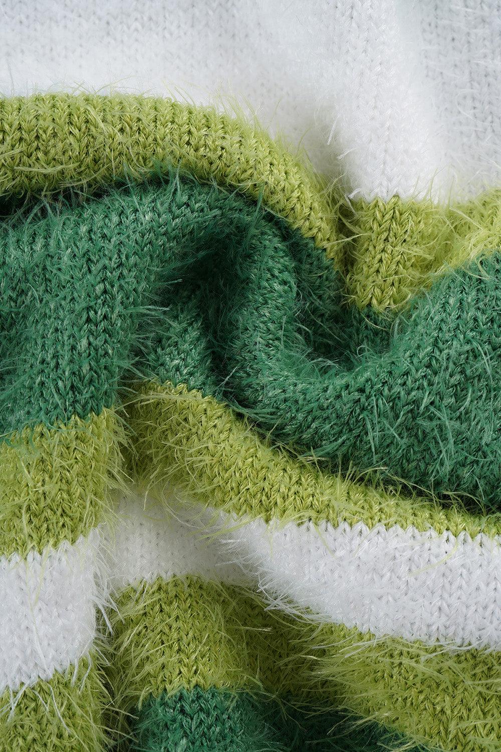 Striped Button Up Dropped Shoulder Cardigan Carauana Store