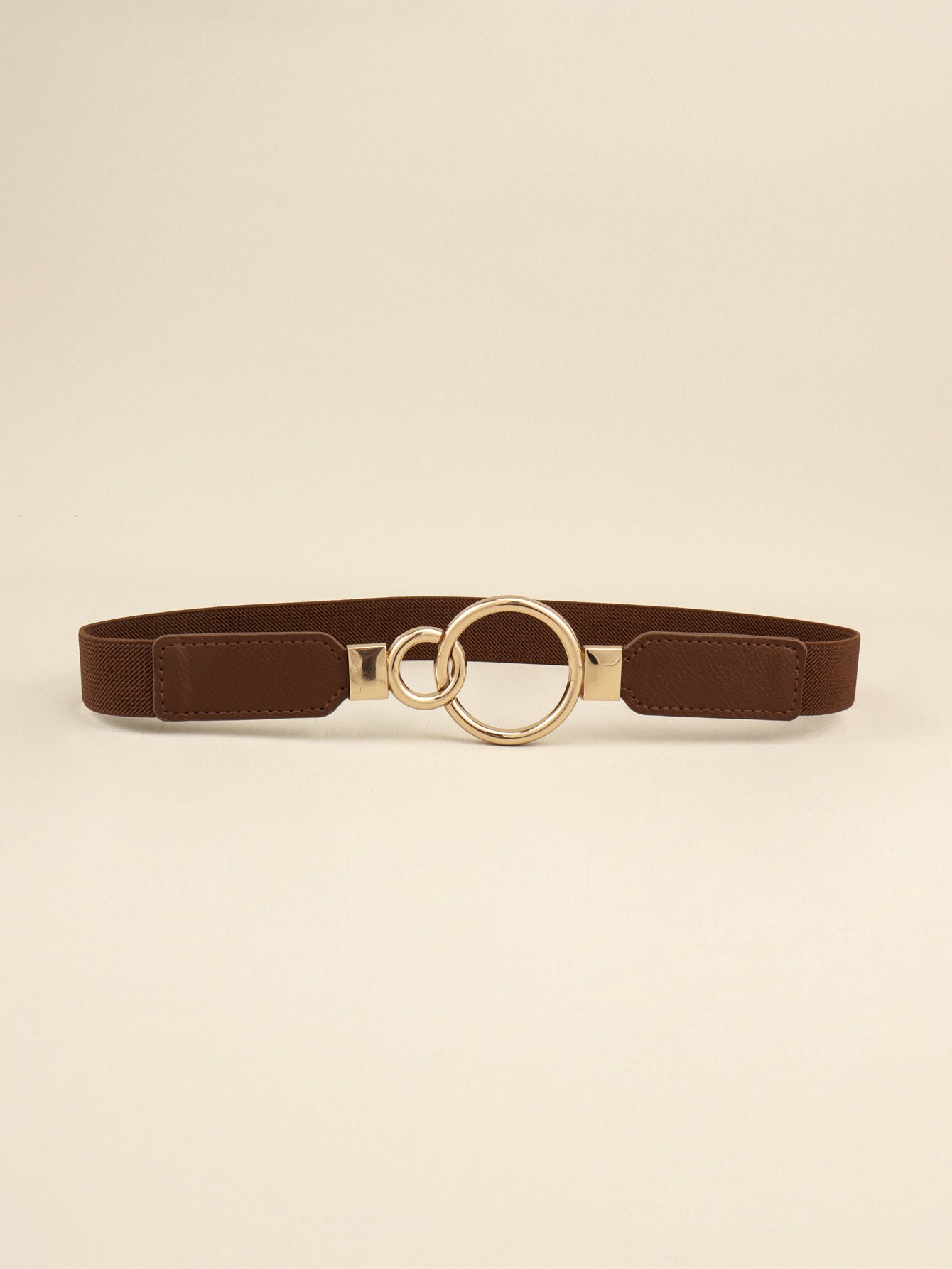 Double Ring Buckle Elastic PU Belt Carauana Store