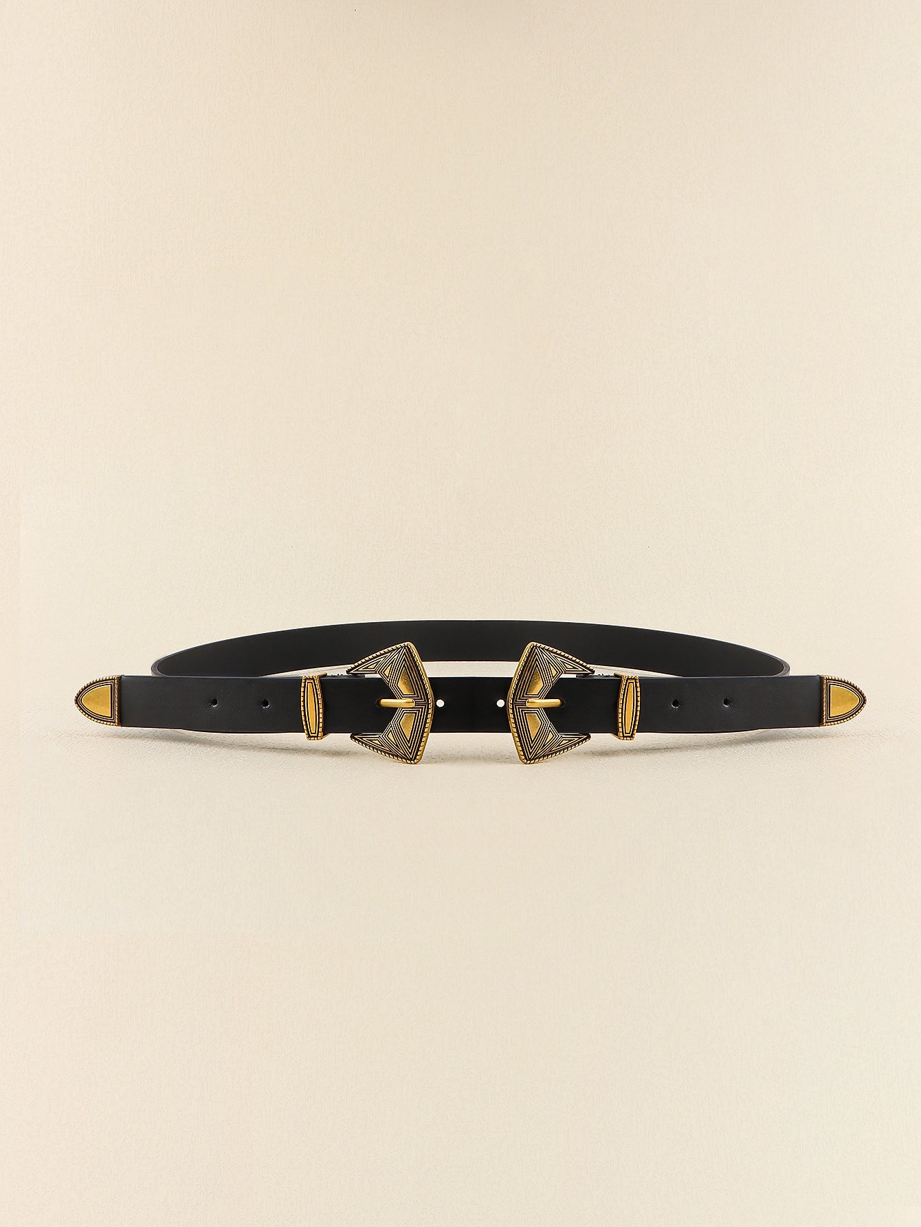 Double Buckle PU Leather Belt Carauana Store
