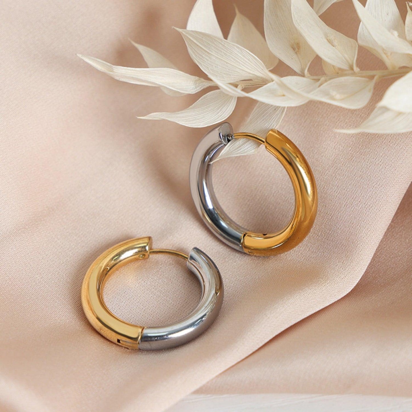 18K Gold-Plated Huggie Earrings Carauana Store