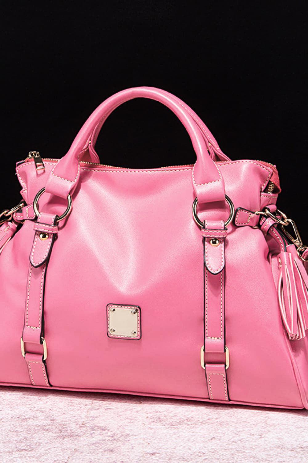 PU Leather Handbag with Tassels Carauana Store