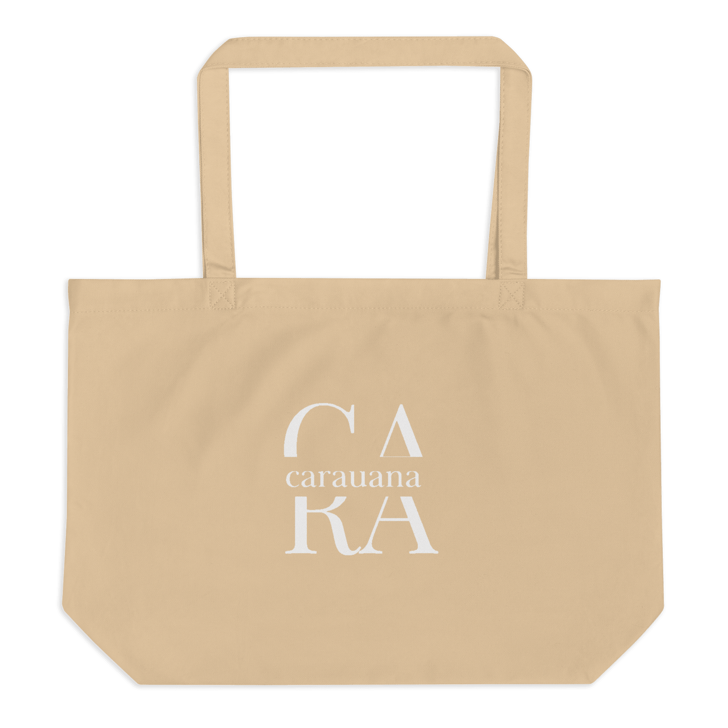 CARAUANA Large organic tote Bag Beige Carauana Store