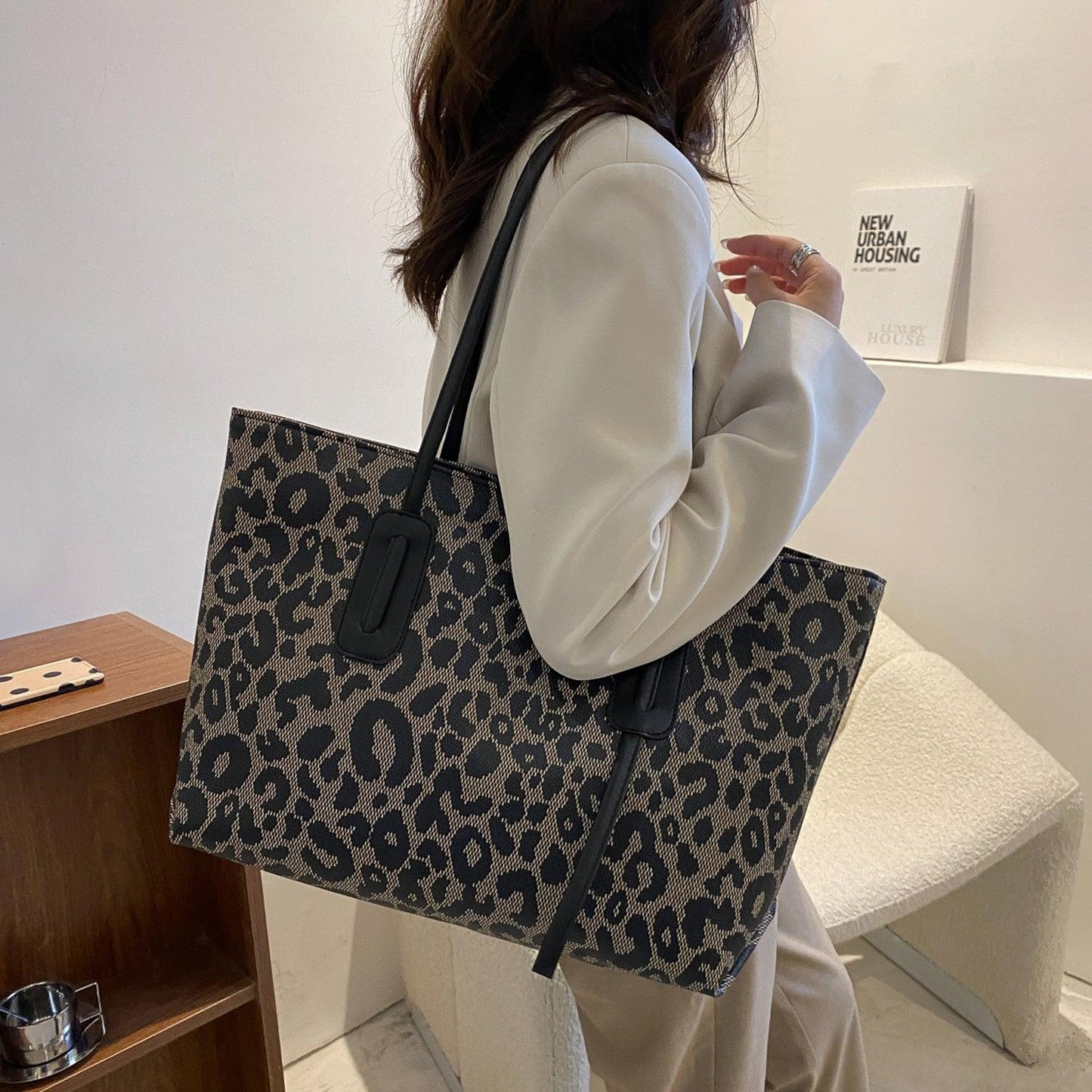 PU Leather Leopard Tote Bag Carauana Store