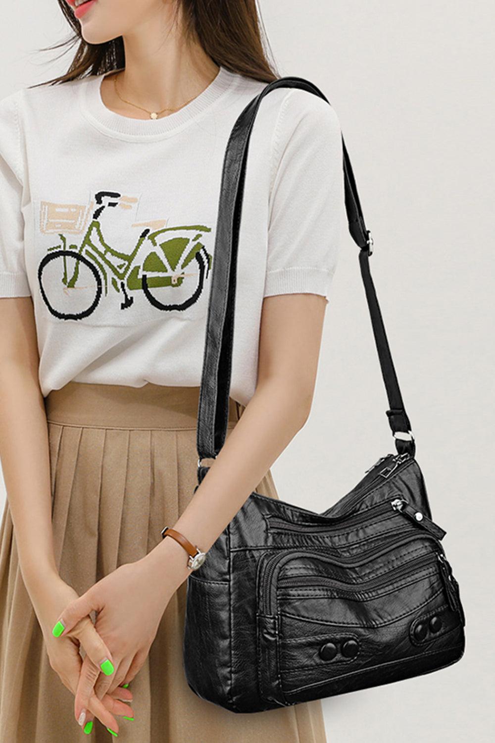 PU Leather Adjustable Strap Shoulder Bag Carauana Store