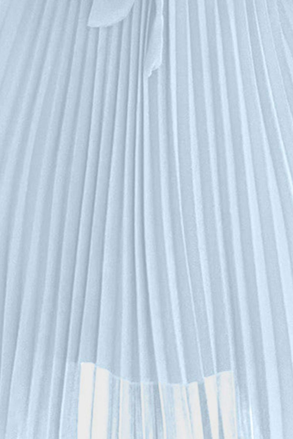 Tied Surplice Long Sleeve Pleated Dress Carauana Store