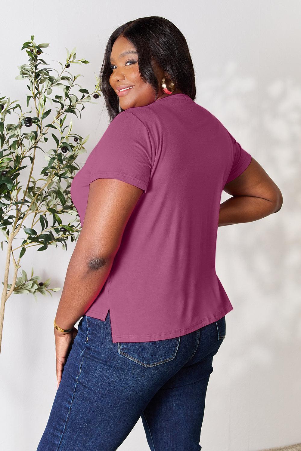 Basic Bae Full Size Round Neck Short Sleeve T-Shirt Carauana Store