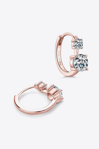 1.3 Carat Moissanite 925 Sterling Silver Earrings Carauana Store